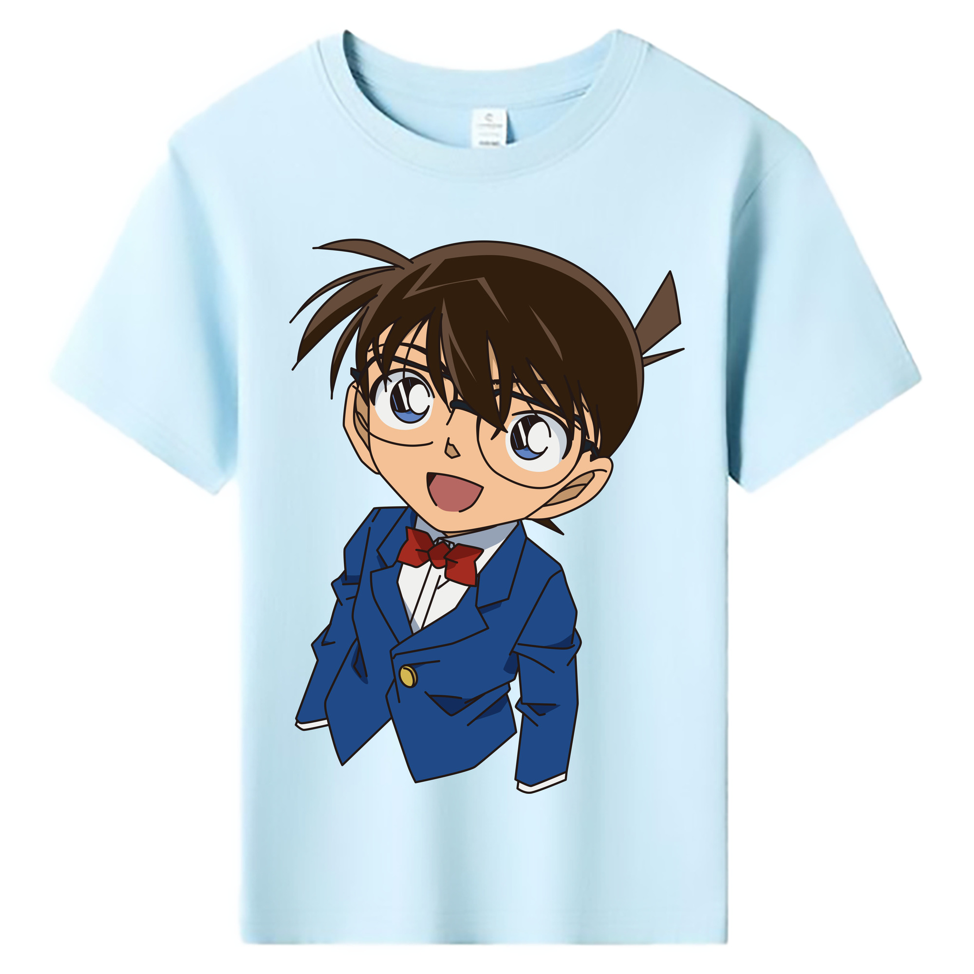 （画像用） 名探偵コナン 江戸川 コナン Detective Conan Conan Edogawa 綿100％キッズTシャツ（フロントプリント）